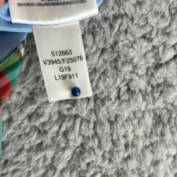 Lands' End Vest S/T 6-8 Women's Multicolor Plaid Down Puffer Lining Futter - Picture 12 of 13